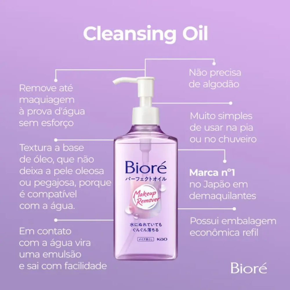 Óleo de Limpeza Demaquilante Bioré Cleansing