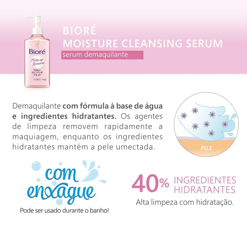 Sérum Demaquilante Facial Bioré Cleansing